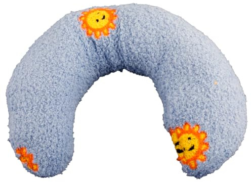 Thyonta Cat Comfort - Pillow for Cats U-Shaped Plush Toy & Catnip Pillow Soft Fluffy Pet Calming Toy for Sleeping, Resting, Playing (Blue)
