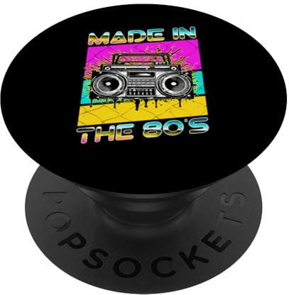 Hergestellt im 80er Jahre 1980er Boombox Graffiti 80er Jahre Hip-Hop-Stil PopSockets mit austauschbarem PopGrip