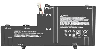 Exmate OM03XL Laptop Akku für HP EliteBook 1030 x360 G2 Series 863167-1B1 863176-171 863280-855 HSTNN-I04C HSTNN-IB70 HSTNN-IB7O 1GY29PA 1GY30PA 1GY31PA (11.55V/ 57Wh)