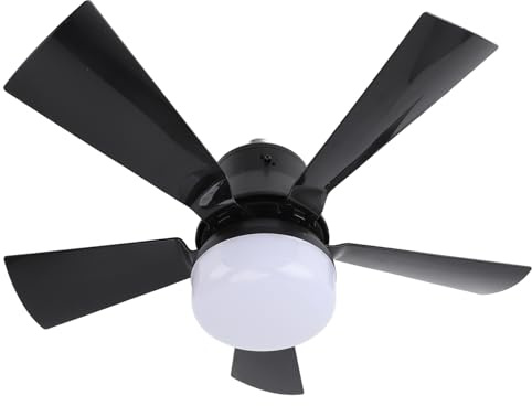 SIXRUN Ventilatore da Soffitto Dimmerabile 3 Temp. Colore 3 Velocità del 1H 2H 4H Timer E26 Lampada Piccolo Ventilatore con Telecomando per Camera da Letto 85‑265V
