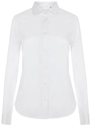 Velilla 405019S, camicia a maniche lunghe, elasticizzata, da donna, colore bianco, taglia S