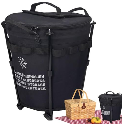 Camping-Eiseimer – isolierter Party-Eiskübel, 20 l, Montage im Auto, zusammenklappbar, faltbar, isoliert, für Partys im Freien, Eiseimer, Kühltasche, Umhang