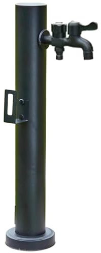 Fontana a Colonna da Giardino Colonna D'acqua Da Giardino Indipendente Con 2 Rubinetti, Idrante Da Giardino Antigelo, Fontana Decorativa Per Giardino Con Rubinetto Per Tubo Flessibile(H 23.6inch)