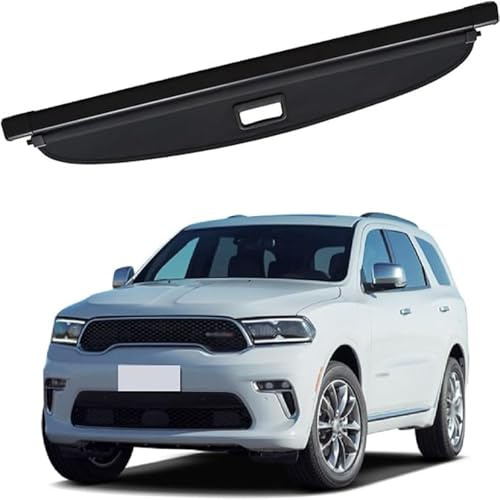 CCLXWY Auto Laderaumabdeckung Kofferraum für Dodge Durango 2011-2018,Kofferraum Schutz Abdeckung Laderaumabdeckung,Kofferraumabdeckung Rollo Schutz Innere Zubehör