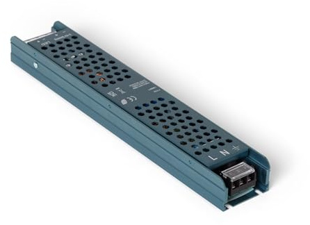 LEDKIA Fuente de Alimentación Regulable Triac y 0-10V 24V DC 300 W | Control de Intensidad Dual | Ideal para Tiras LED y Sistemas de Iluminación Interior | Compacta y Segura