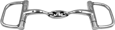 Equine Smile ES0090 Gebiss ErgoBit D-Ring Trense Doppelt Gebrochen anatomisch geformtes maulfreundliches aus Edelstahl 14 mm (13.5 cm)