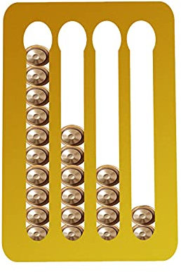 Portacapsule da parete in alluminio placcato a specchio, multicolore, elegante, per la casa e la cucina, design salvaspazio (B 40)