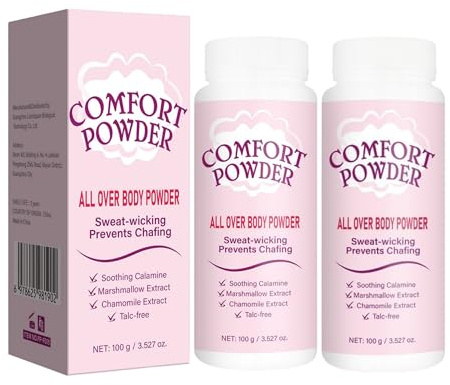 All Over Body Powder, Comfort Dry & Fresh Powder, Körperpuder, Talkumpuder, Bekämpft Schweiß, Geruch und Wundscheuern, Talkumfreier Körperpuder gegen Nässe und unangenehme Gerüche Für Körper (2)