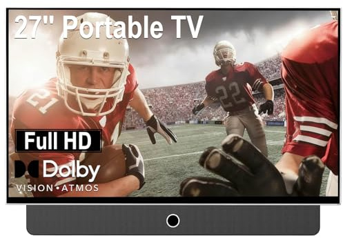 OFD Portable Smart TV 27 Zoll,Outdoor Fernseher 1080P Android14 OS（Weiß）