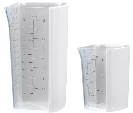Ioensy 2 Pezzi Misurini Contenitori Da 750 Ml Ml per Cottura Al Forno, Miscelazione E Cottura