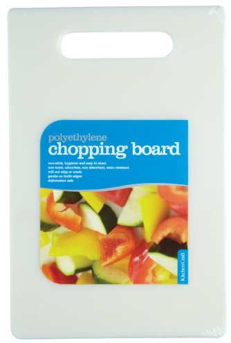 KitchenCraft Medium schadstofffreies Kunststoff-Schneidebrett, 30 x 20 cm - Weiß