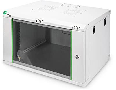 Digitus DN-19 07-U-EC Armadio di rete 19 pollici 7 U - montaggio a parete - profondità 450 mm - carico massimo 60 kg - Dynamic Basic - porta in vetro - grigio, 7 UNITA'
