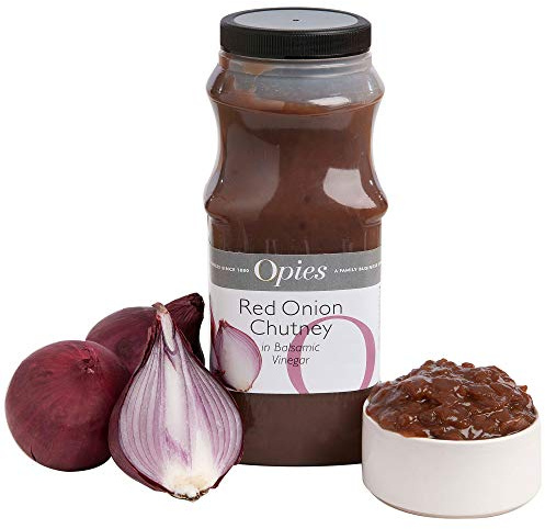 Opies Red Onion Chutney with Balsamic Vinegar 1.15kg, Rich Flavour | Caramelised onions, for sandwiches, cheese boards, burgers & sauces, rich tangy flavour, British-made condiment