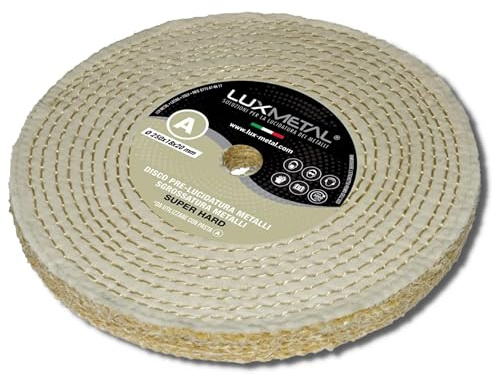 Lux Metal Disco de pulido de metal súper duro 250 mm Discos de algodón de sisal para pulido de espejo Desbaste de aluminio Disco de pulido de acero inoxidable Pulidora elimina rayones Latón Cobre