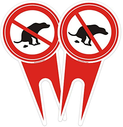 2pcs Señaletica Prohibido Cagadas de Perros Rojo 6 * 12 Rojo …