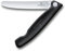 Victorinox Swiss Classic, Profi Tomaten- und Tafelmesser, Extra Scharfe Klinge, Wellenschliff, 11 cm, Rostfreier Stahl, schwarz