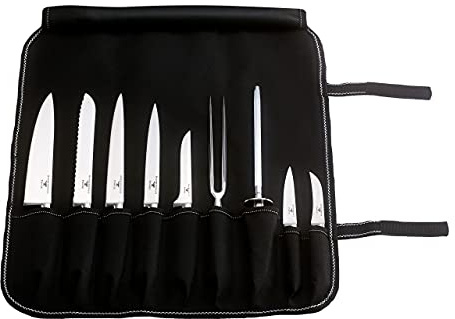 Rockingham Forge FRF Range 10-Piece Chef’s Knife Set – with Deluxe Soft Roll Case, Ergonomic, Kitchen Knife Set, Forged Stainless Steel Blades, CS-9009/10