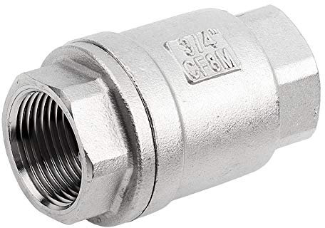 Clapet anti-retour en ligne, clapet anti-retour vertical durable à deux voies, filetage femelle argenté 3/4WOG 1000 pour système de canalisation chimique