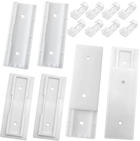 Confezione da 4 supporti autoadesivi per fissaggio a parete, con 16 clip per organizer per cavi, trasparenti, per telecomando, router, scrivania, computer, cucina, casa e ufficio