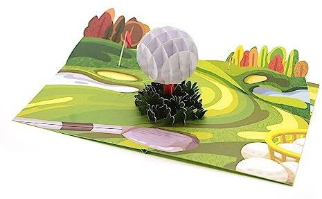 Golf Ball Pop Up Karte, Vatertag 3D Karte, Grußkarten für Papa, Karte für Freund, Grußkarten Vater, handgemachte Karte, Happy Vatertagskarte, Geburtstagskarte