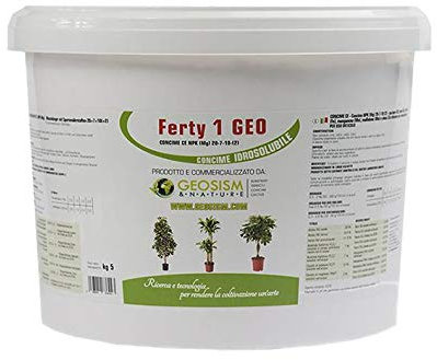 Ferty 1, NPK(Mg) 20-7-10+(2) + microelementi (5 kg), concime in polvere idrosolubile per piante e fiori