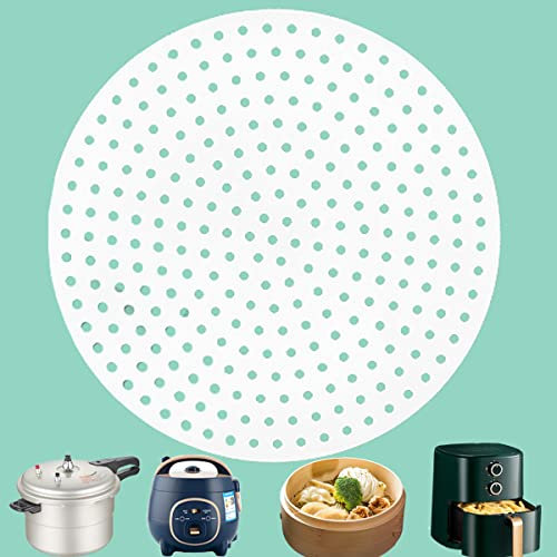 Multipurpose Silicone Liner for Steamer, Air Fryer, Pressure Cooker: Upgraded Reusable Air Fryer Liners, Silicone Baking Mat Steamer Liner, AirFryer Accessory Parchment Paper Replacement 6-12