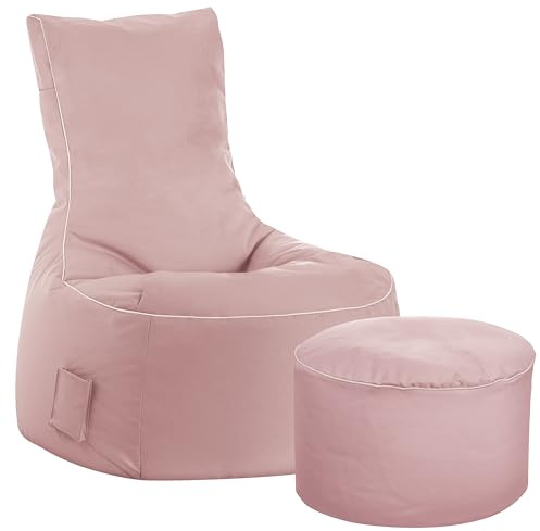 Sitting Point Sitzsack-Set Scuba Swing + Hocker Altrose