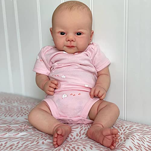 MAIHAO Reborn Puppe Reborn Babys Madchen silikon lebensechte Puppen wie echtes Toddler Sieht aus wie EIN echtes Baby Jungen offenen Augen 20 Zoll