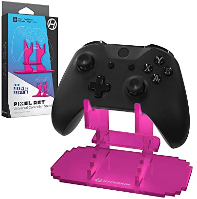 Pixel Art Universal Controller Stand for Xbox®/PlayStation®/Nintendo Switch®/More(Pink)-Hyperkin