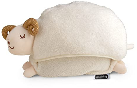 Innoliving Peluche Capretta Riscaldabile INN-768C, Cuscino Termico a forma di Capretta, Scaldino Elettrico Scaldamani e Piedi, Senza Acqua