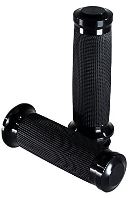 Motorrad Griff 1 25mm Motorrad Elektronische Gasgriffe Lenker Schwarz/Chrom Für Harley Touring Street Glide Road King Softail FLS Motorrad-Lenkergriffe (Color : Biack)