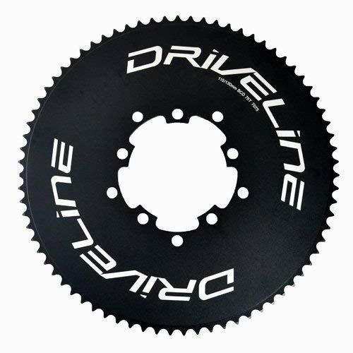 Driveline AL7075 Rennrad TT Kettenblatt 75T, BCD 110/130mm, schwarz #ST1496