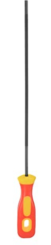 sourcing map Chainsaw File 5/32(4mm) Steel Round Rasp with Handle | Portable Round Steel Rasp, for Chainsaw Chain Polishing
