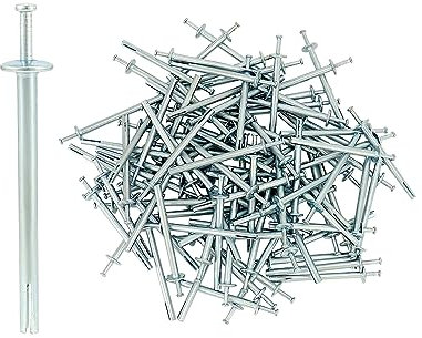 QWORK Hammer Drive Nails in Anchor, 1/4 x 3, (100 per Box)