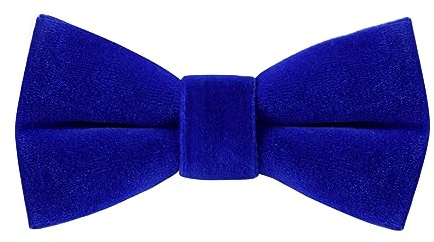 HOULIFE Kinder Jungen Fliege - Verstellbare Mädchen Fliege aus Samt Vorgebunden Fliege, einfarbige Fliegen mit Schmetterlingen für Party, Ball, Bankett, Hochzeit mit Geschenkbox (Königsblau)