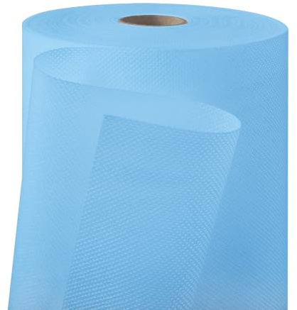 Longing Home Tischdeckenrolle, 1.1 × 30M, Hellblau | Stoffähnliche Tischdecke Rolle aus Vlies – für Geburtstag, Party, Vereinsfeier, Hochzeit, Jugendweihe, Taufe & festliche Deko