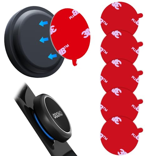ALAFLY [5 Stück] 3M Doppelseitig Klebrig Klebstoff Ersatzpads für OOONO CO-Driver NO1 / OOONO-NO2, 30mm Runde Hitzebeständig Starke VHB Aufkleber Klebepads für Sonnenblende, Armaturenbrett, Alle Autos