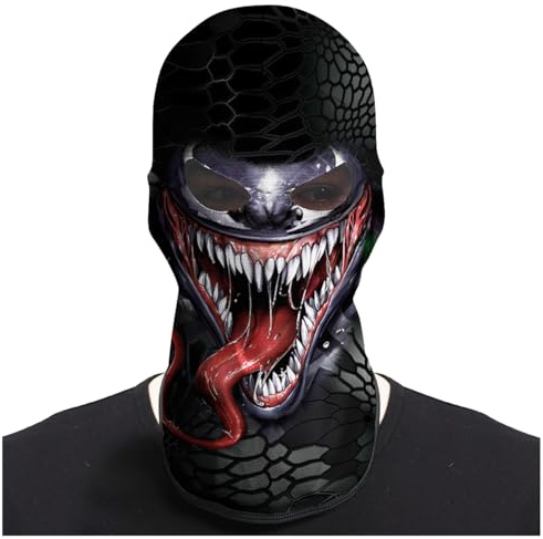 Eikuni Masque de tête de mort pour Halloween, fantôme, cagoule effrayante, costume de cosplay