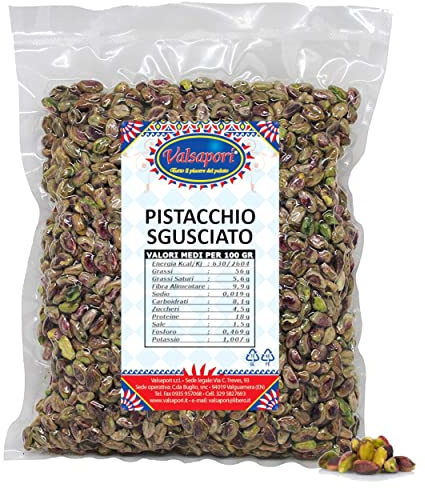 Valsapori - PISTACCHIO CRUDO SGUSCIATO (200 gr) - Alta Qualità, Puro al 100% - Pistacchio Americano Crudo, non Tostato, non Salato - Ricchi di Magnesio, Potassio e Sali Minerali