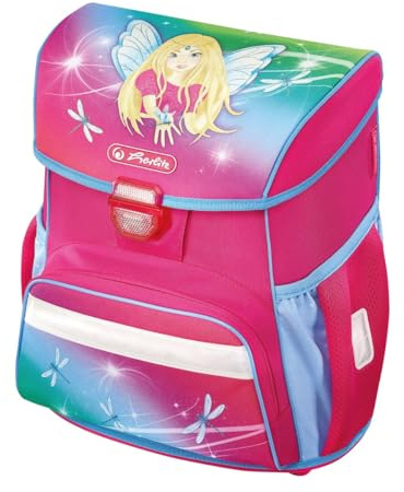 Herlitz® Schulranzen Loop Rainbow Fairy | Kinder Organizer für Schüler Kinder | Steifer Rücken | Unisex | Schultasche im Rücken | Geräumiger Robuster Schulrucksack, multicoloured, M