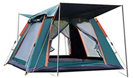 CRBUDY Tragbarer Zeltunterstand für Campiten, tragbar, wasserdicht, für 3–4 Personen, sofort aufbaubar, Pop-up-Zelt mit Regendach Oben, Doppeltüren, Netzschutz für Campihiki-Bergsteigen/G