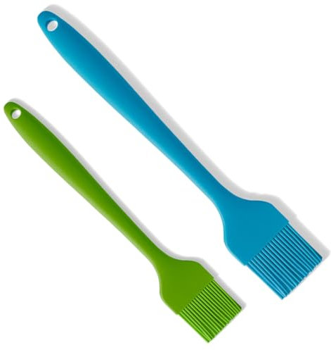 EIYVPRA 2 Pinceaux à Badigeonner en Silicone Résistant à La Chaleur à Long Manche Pour Griller, Pinceau Cuisine, Silicone Pinceau, Cuisine en Silicone, pour Barbecue, Gâteaux, Badigeonner Huile