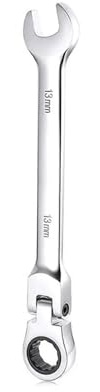 Llave de Carraca,Llave Manual Metrica, Llave de trinquete universal de 72 dientes, de usos múltiples, rápida y automática, que ahorra mano de obra, con cabezal móvil y cabezal de plomada abierta(17mm)