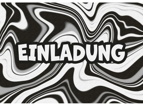 Moosthaler Liquid Style Einladungskarten Kindergeburtstag | Für Jungen, Für Mädchen, Stylishe Geburtstagseinladungen