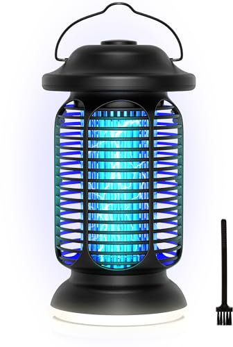 Lampada Antizanzare 20W, 4000V Trappola Elettrica per Zanzare IPX4 Resistente all'Acqua, Lampada Antizanzare Molto Efficace per Interni/Esterni, Griglia Raffinata e Illuminazione LED Integrata
