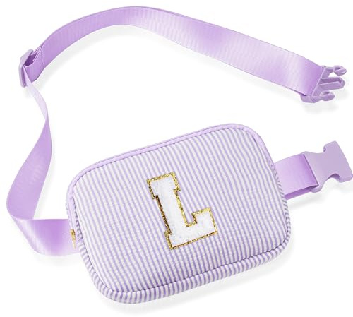Parima Geschenke für Kinder Mädchen - Buchstaben Bauchtasche Gürteltasche Personalisierte Gürteltasche Geschenke für Mädchen Kinder Geburtstagsgeschenk für Frauen Hüfttasche mit Buchstaben L