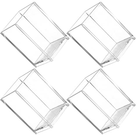 HAPINARY 4stücke Stifthalter Acryl Make-up Pinselhalter Büro Stiftbehälter Aufbewahrung Schreibwarenhalter Desktop-dekor Dekorativer Pinseltopf
