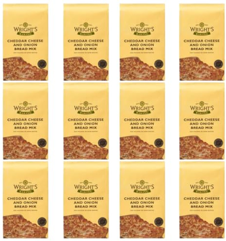 Cheddar Cheese & Onion Bread Mix 12X500g – Easy-to-Bake Savoury Bread Flour Mix with Real Cheese & Crispy Fried Onions – For Bread Makers & Hand Baking – Great for Rolls, Loaves, Pizza Dough