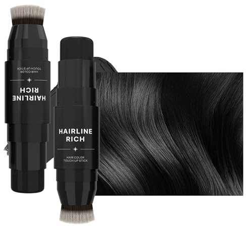 Abdeckungsstift – dauerhafte Haarfarbe, temporäre Haarfarbe mit doppeltem Ende | Instant Concealer Stick, langanhaltender Wurzeldeckungsstift, S