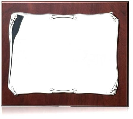 Placa conmemorativa Thilia con placa de plata PVD, base de madera, 18 x 24 cm